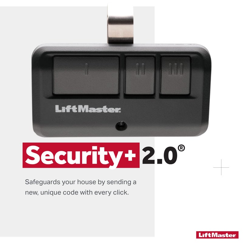 LiftMaster 893LM Security+ 2.0 3-Button Visor Clip Garage Door Opener Remote Control - Pack of 2 - Image 3